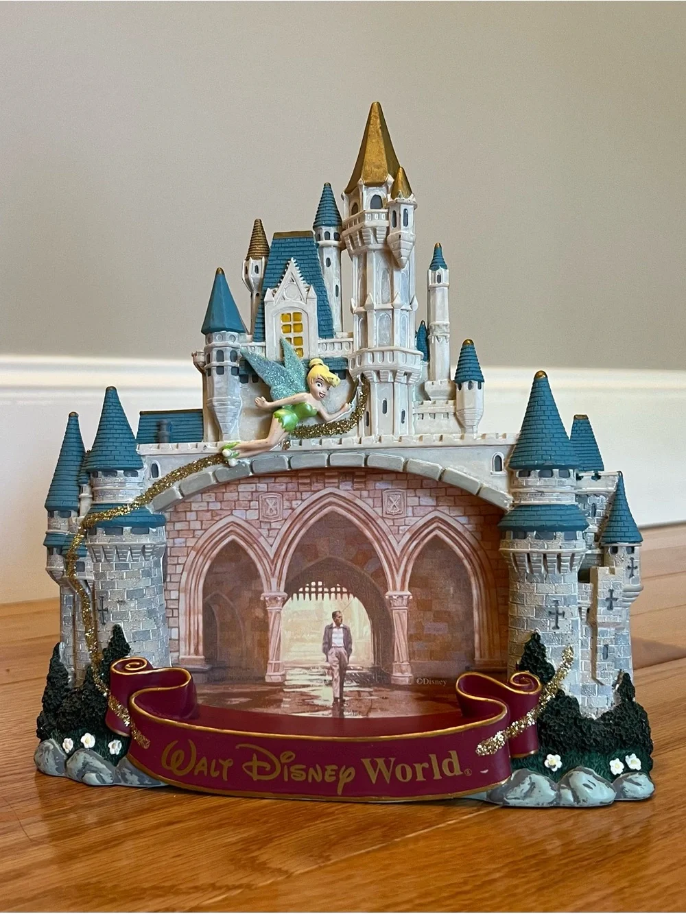Walt Disney World Cinderella’s Castle Frame with Tinker Bell - Blue & Gold